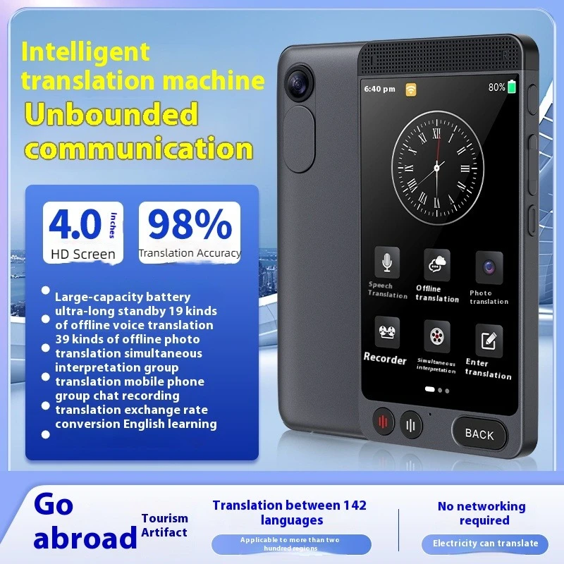 142Language AI Photo Voice Translator Assistant Device Online Offline Real Time Translation Learning Machine For Travel Recorder