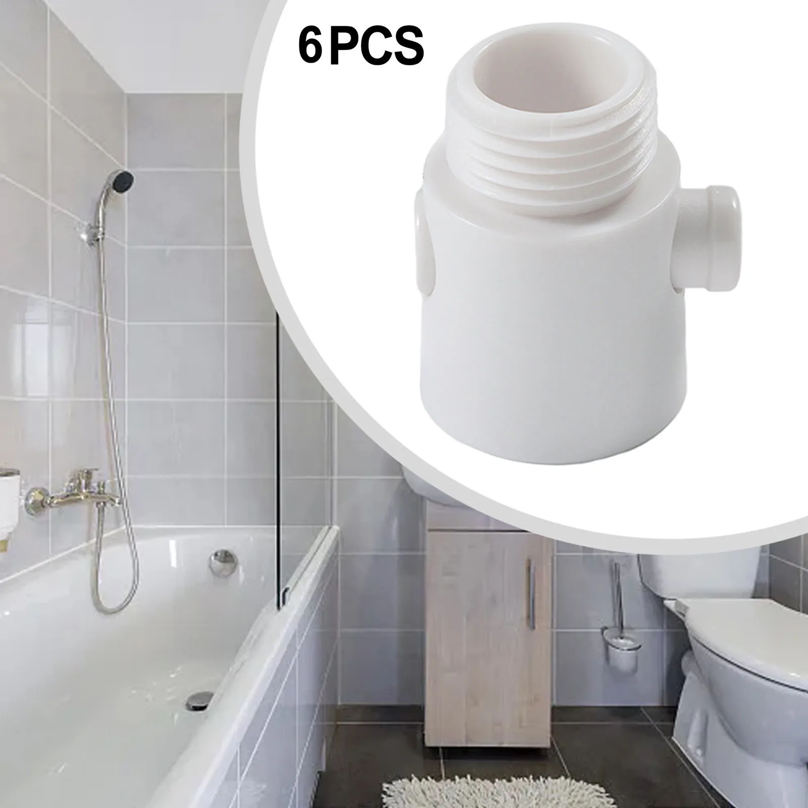 

1/2/6PCS Shower Head Shut-off Valve White Flow Water Stop One-button Pause Water Controller For Home Bathroom Accessories