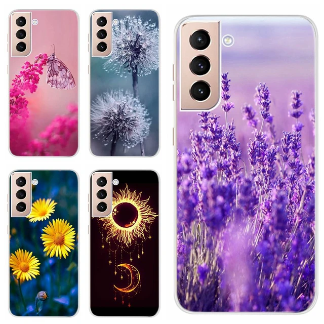 For Samsung Galaxy S21 Case SM-G990F Stylish Flower Painted Cover For  Samsung S21 5G SM