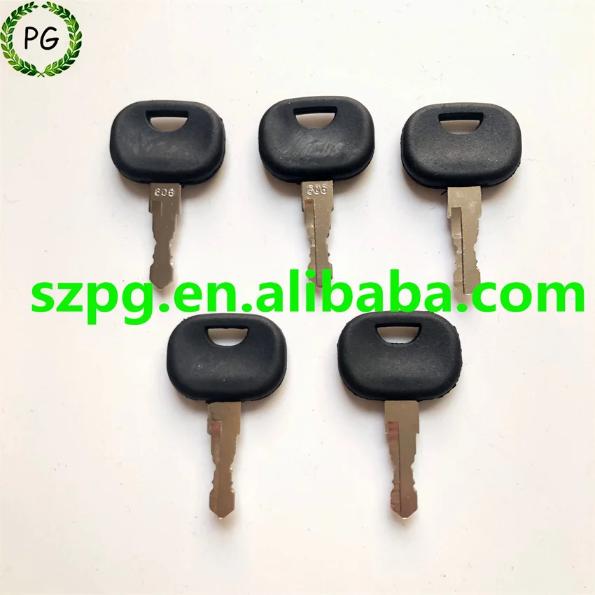 

5PCS 606 10221073 Ignition Key For Liebherr John Deere Track Loader Heavy Equipment Starter