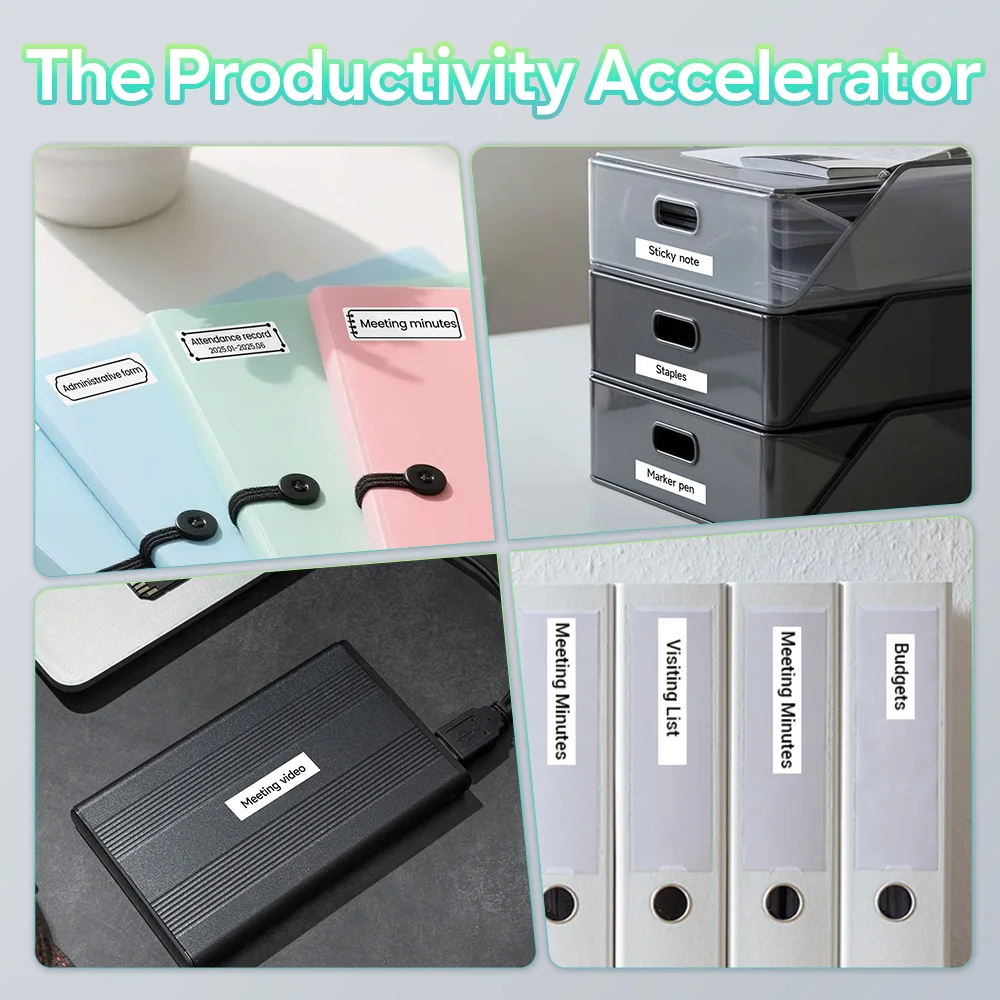 Portable Wireless Phomemo Q30 Mini Label Maker for DIY Date Stickers with Multiple Label Paper Options