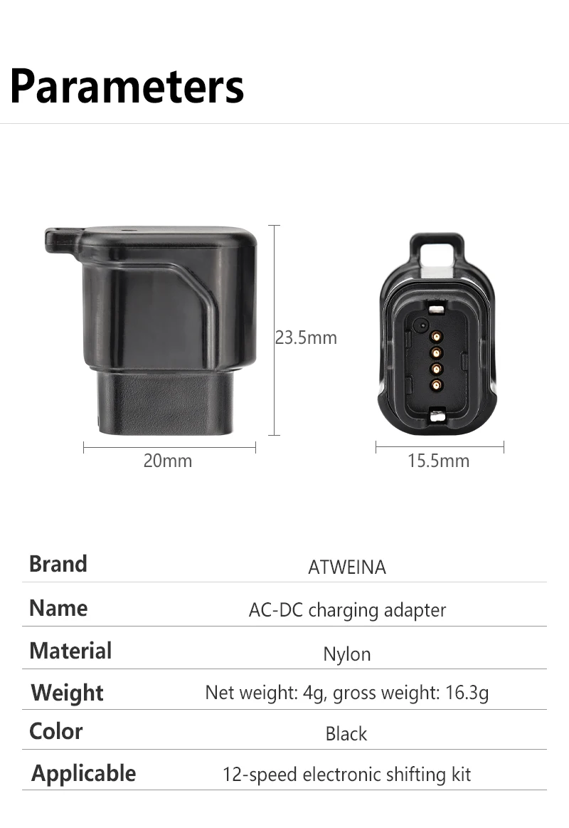 USB-C Charger Compact Portable Bike Charging Adapter For Shimano 12-Speed Di2 Electronic Derailleur R9200 R8100 R7150