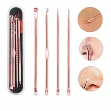 

4pcs/set Blackhead Remover Needles Black Dots Acne Comedone Extractor Black Spot Pimple Pore Cleaner Face Skin Care Tool