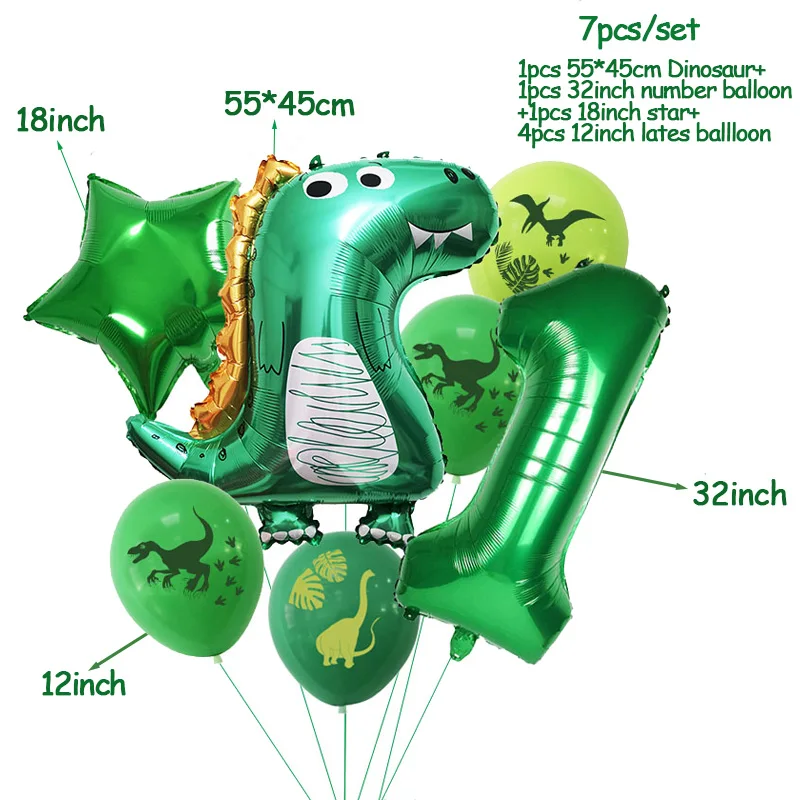 Dinosaurier Party Einweggeschirr Set Dinosaurier Geburtstagsdekoration Roar Dino Banner Luftballons Kinder Babyparty Partyzubehör – Detail 11