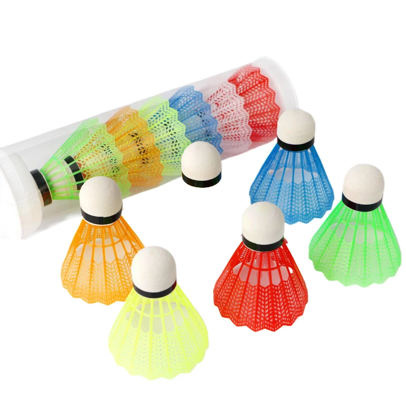 

6pcs Portable Colorful Badminton Balls Badminton Travel Out Products Sport Training Shuttlecocks Outdoor Supplies