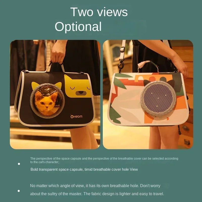 Experience The Most Comfortable and Stylish Cat Carrier with Space Capsule Design Cat Backpack Supplies