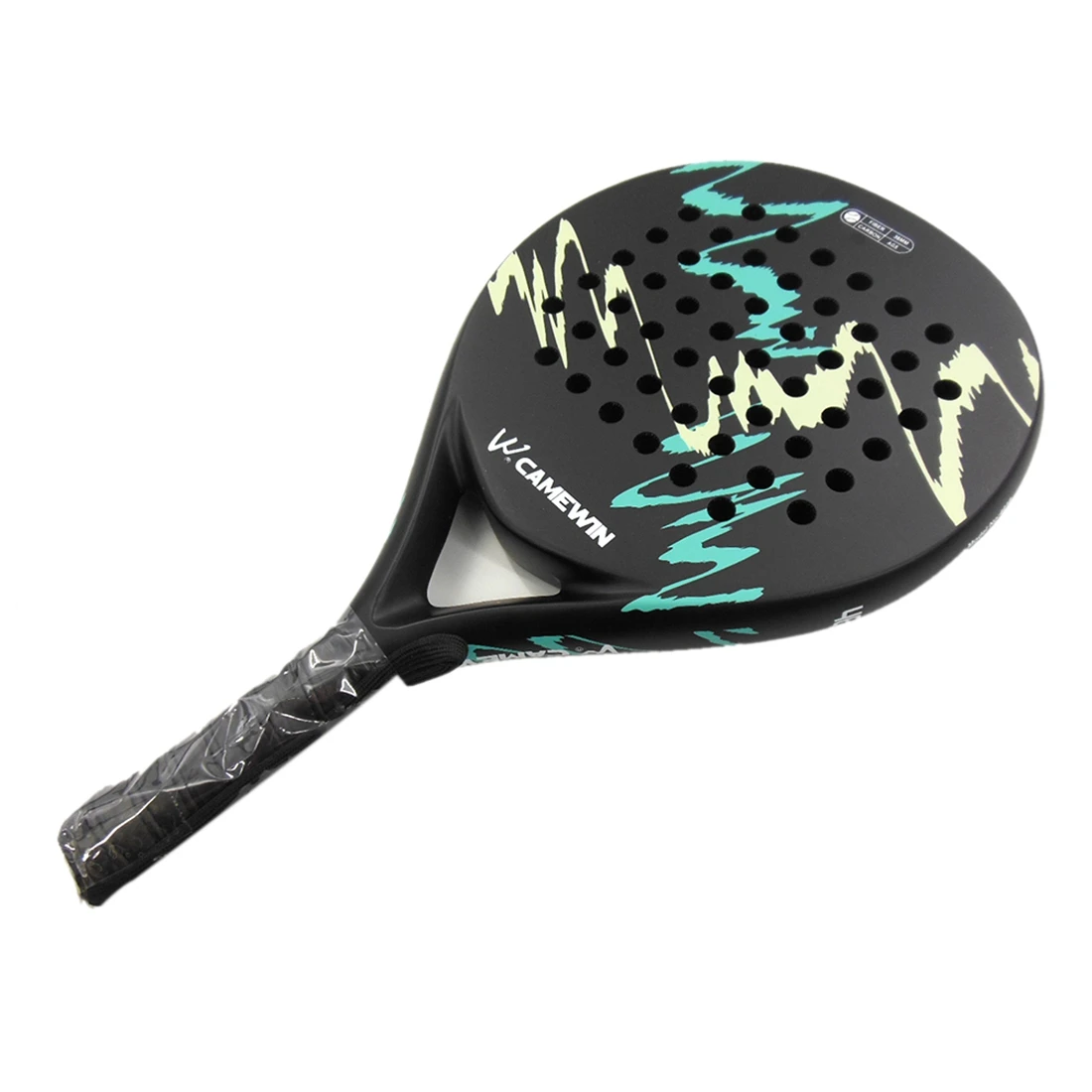 

CAMEWIN 4018 Padel Racket Tennis Carbon Fiber Soft EVA Face Tennis Paddle Racquet Racket with Padle Bag Cover,3