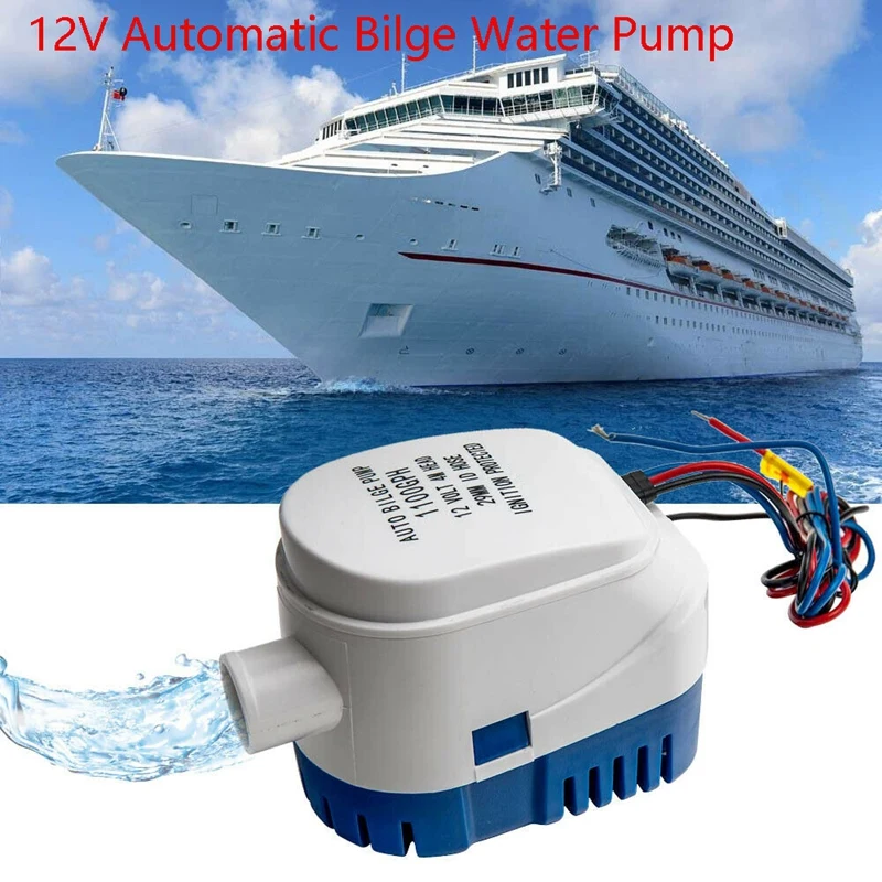 

2PCS Submersible Boat Bilge Water Pump 12V Auto With Float Switch Outlet Marine Submersible Automatic Bilge Water Pump