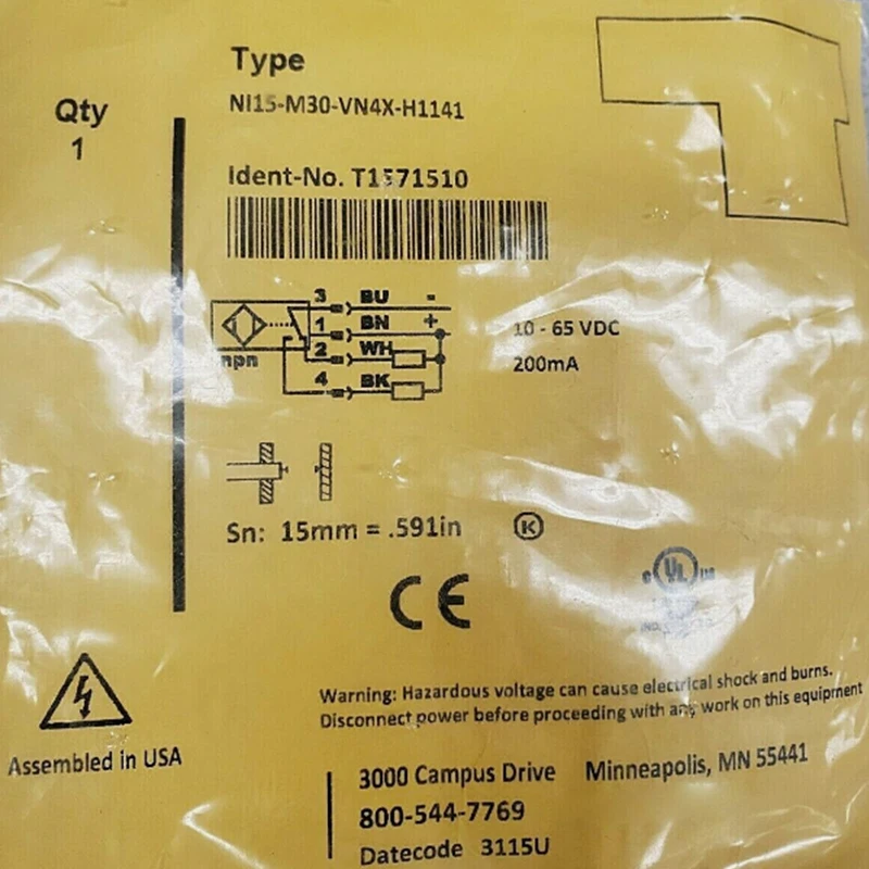 

NI15-M30-VP4X-H1141 100% новый высококачественный датчик переключения