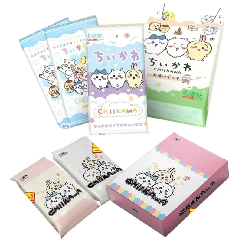 

Новая милая и веселая карточка Chiikawa с Новым годом, коллекционная карточка с закругленными углами, толстая карточка, игрушка, детские подарки на день рождения