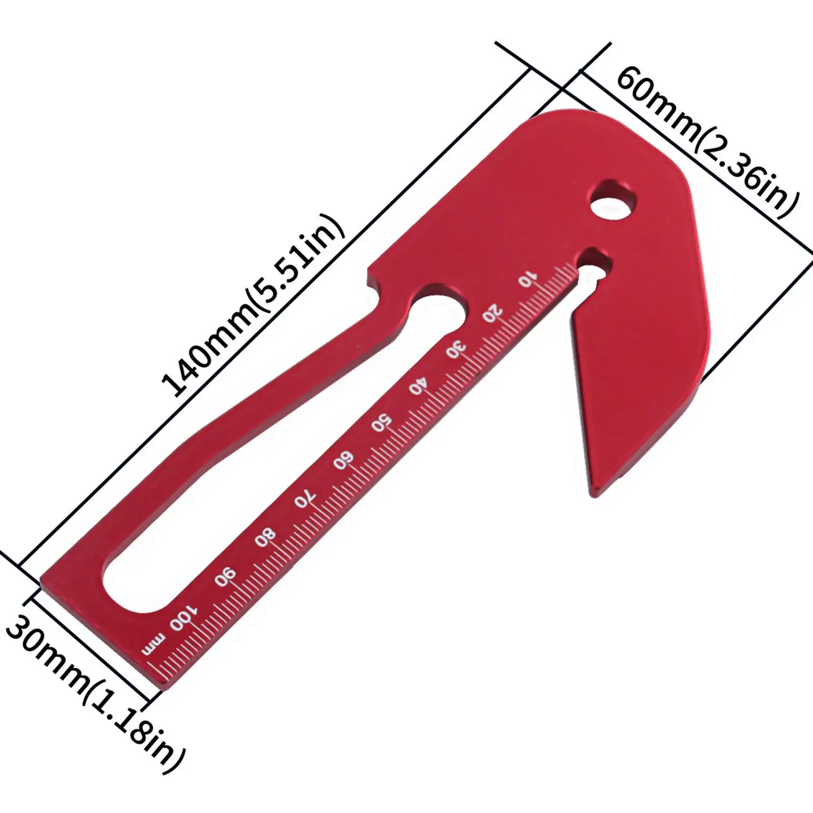 45 Degree Angle Center Measuring Tool Woodworking Scriber Ruler Carpenter Ruler for Measuring Building Drawing Engineering Work