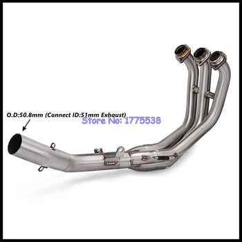 Motorcycle Exhaust For Yamaha MT-09 SP MT-09 FZ-09 2021-2023  System Manifold Header Front Pipe for ID:51mm Exhaust Muffler Can