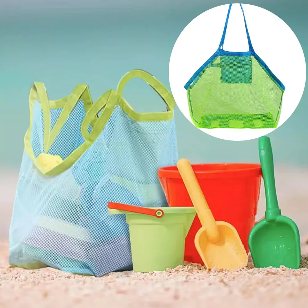 

Outdoor Protable Folding Storage Pouch Children Beach Mesh Bag Women Travel Sundries Organizers Kids High-capacity Beach Bags