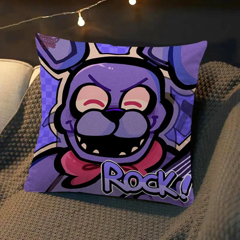 thumbnail image 1 of Funda de almohada de terror Fnaf, funda de cojín cuadrada, funda de almohada de lujo, funda de almohada suave, funda de almohada para sofá, coche, cama, habitación, Dakimakura, regalo de boda, 1 of 5