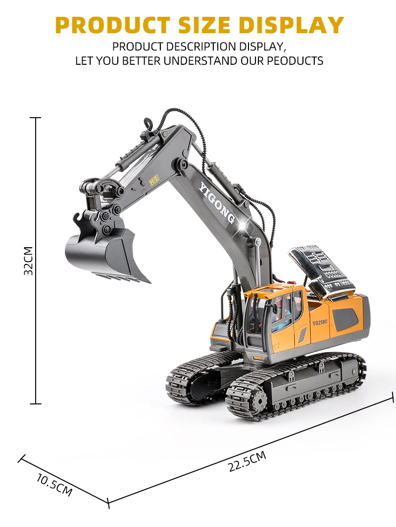 S352cbfe554894993a58d052c4efa7a04t Kontrola pilot samochodowy Rc koparka ciągnik gąsienicowy wywrotka spychacz urządzenie inżynieryjne elektryczna zabawka dla dzieci prezent dla dzieci