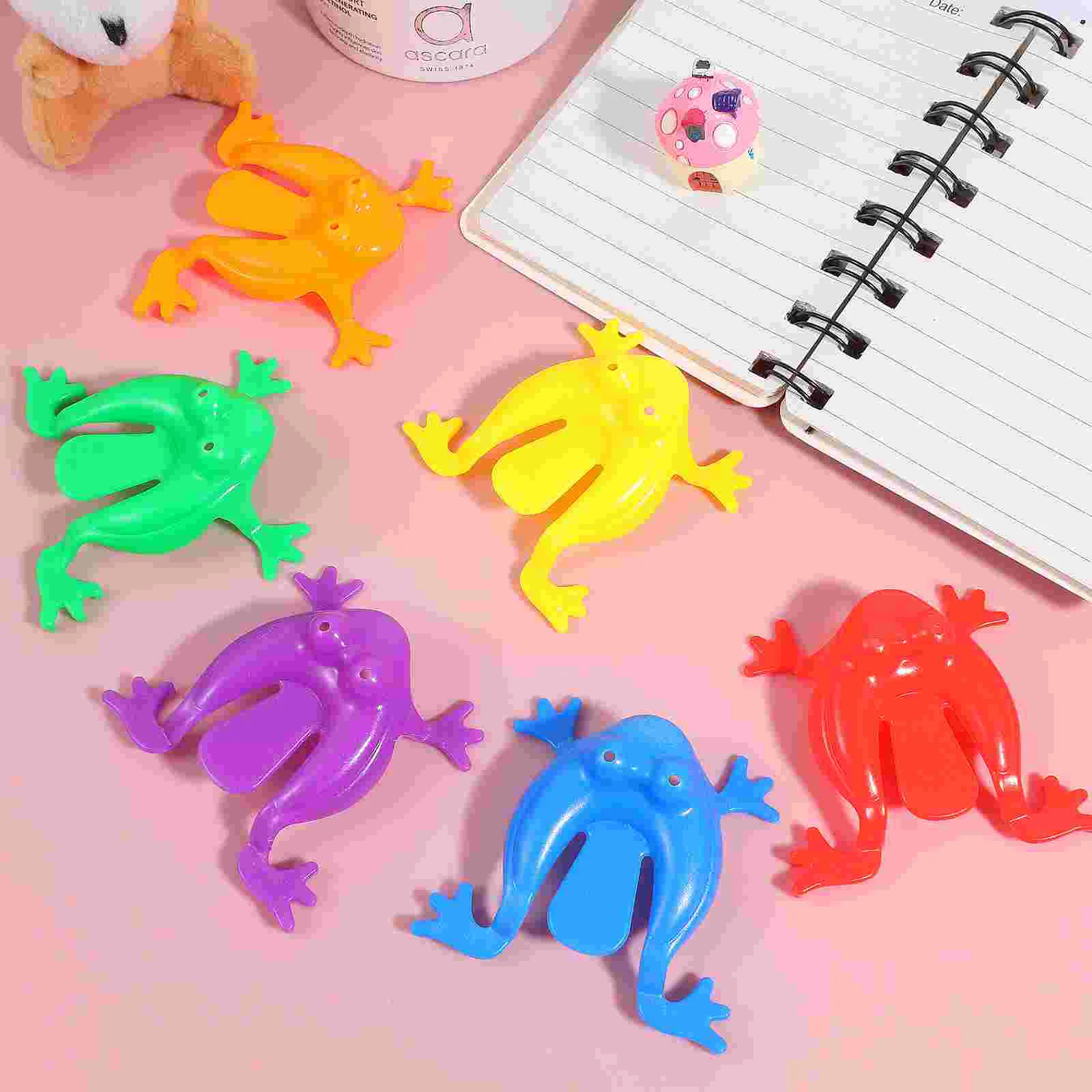 

24Pcs Jumping Frogs, Funny Jump Leaping Toys for Kids Fun Party Favors, Bag Fillers ( Random Colors )