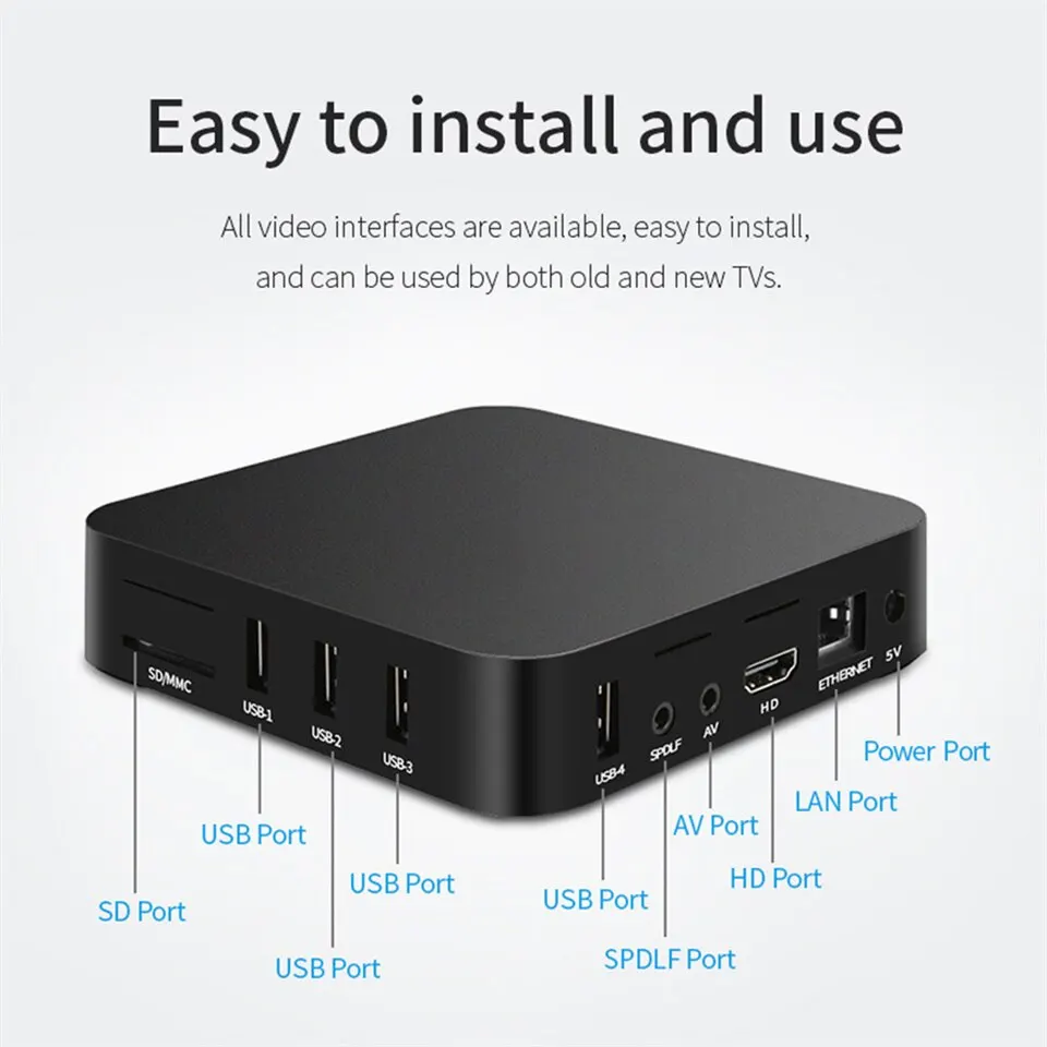 YLW Android XQ Pro TV Box 2.4G 5G WiFi H3 1GB RAM 8GB ROM Google Play Youtube Media Player Set Top Box