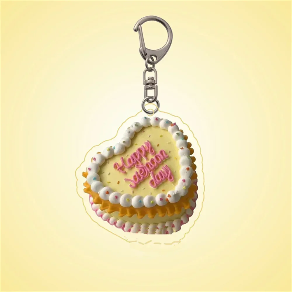 Whimsical Tofu Pudding Keychain with Sound for Stress Relief and Decoration