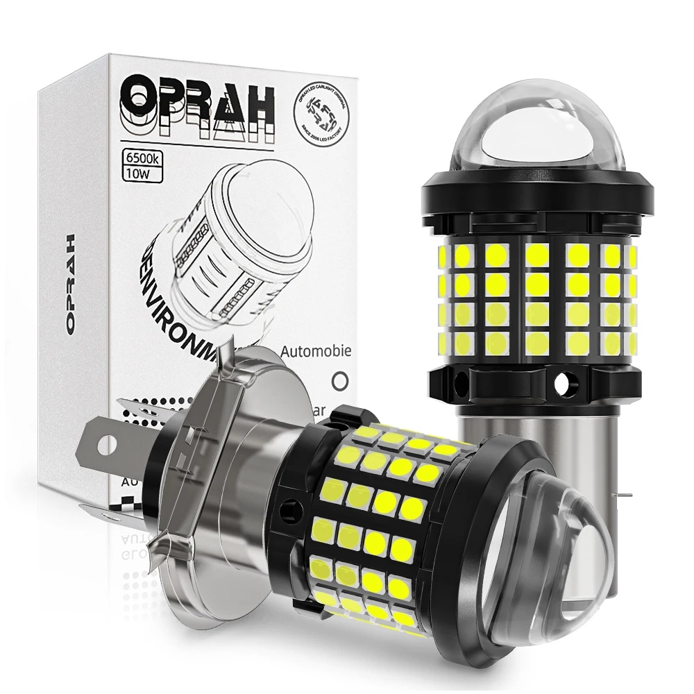Ruiandsion BA20D LED Bulb White 12-80V H6 HiLo Beam Italia