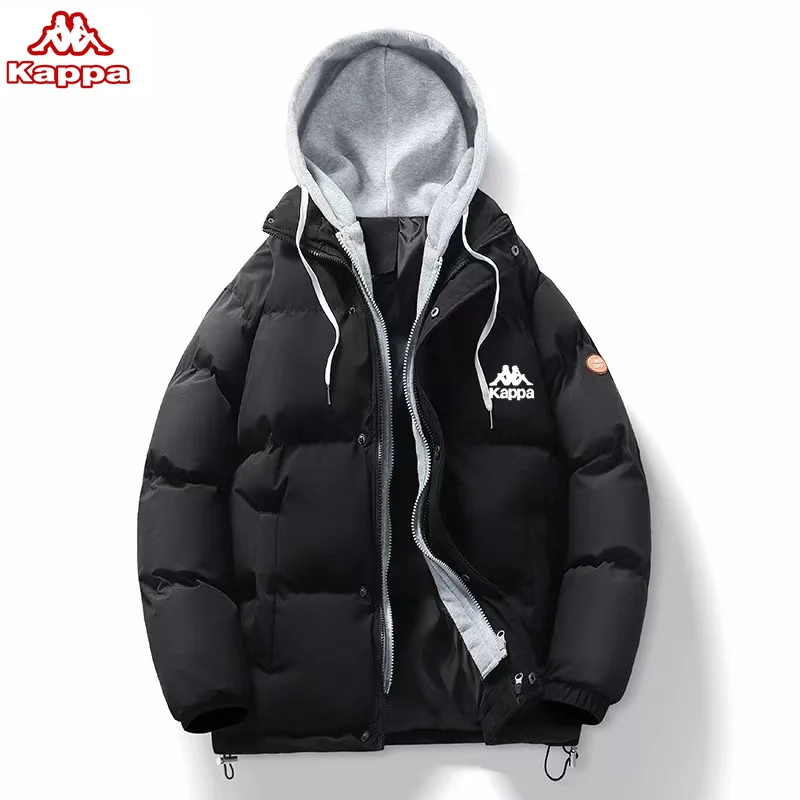 

Kappa Double Layer Cotton Coat Couple's Winter New Thickened Warm Loose Hooded Down Cotton Coat