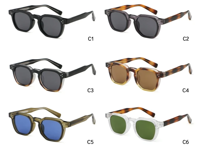 HBK New Square Retro Sunglasses Men Fashion Punk Sun Glasses