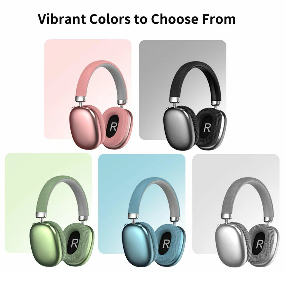 Wireless Bluetooth Over-Ear Foldable Wired Stereo Headset with Mic Phone PC Soft Earmuffs Light Weight Long Wearing