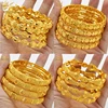 ANIID Luxury Dubai Gold Color Bangles For Women 24K Gold Plated Indian African Bracelets Charm Wedding Ethiopian Arabic Jewelry