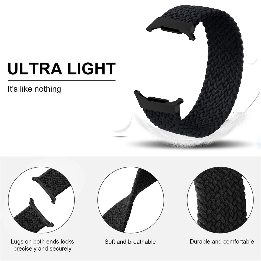 Ultra Sport Nylon Loop Braided Strap for Smartwatch - 47mm Bracelet Band Accessories