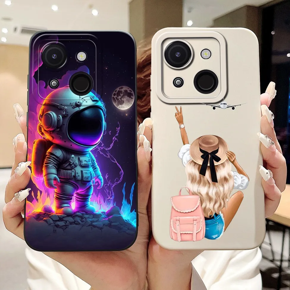 Cute Cat & Floral Silicone Phone Case - Stylish Protective Bumper