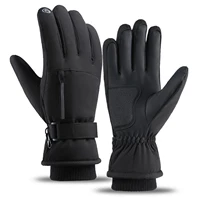 Winter Ski Gloves Warm Waterproof Anti-slip Touchscreen Snowboard Mittens with Zipper Storage Pocket for Winter Outdoor Sports 1