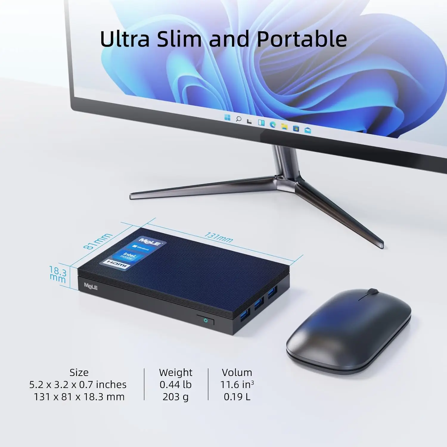 MeLE Slim Mini PC with Intel J4125, 8GB DDR4, 256GB Storage, Windows 11, Micro Desktop, Dual-Screen, WiFi, Gigabit Ethernet, BT4.2. Description Image.This Product Can Be Found With The Tag Names Barebone Mini PC, Computer Office, Desktop computer