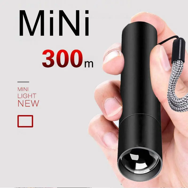 

ZK30 ​Mini LED Flashlight Zoom New Rechargable 3 Lighting Modes Waterproof Telescopic Powerful Flashlight Outdoor Portable Torch