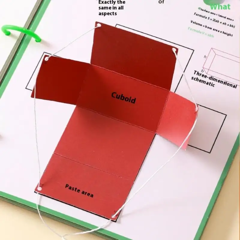 1 Set Spatial Thinking Training DIY Math Learning Book 3D Geometry Quiet Book For Kids Montessori Educational Tracing Workbook - 4