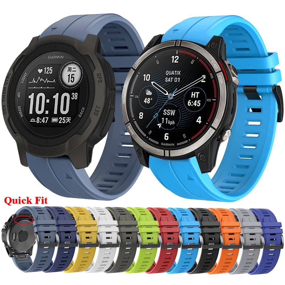 Cinturino In Silicone Da 26Mm 22Mm Per Garmin Quatix 7 7X 6 5 3 Bracciale Sportivo Garmin Quatix 7X Solar/Fenix 7 7X Quickfit Wacth Strap