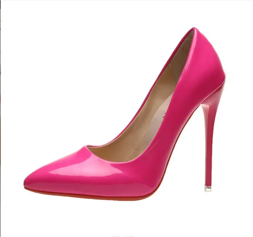 

Fashion Women Shoes Sexy Sole High Heels Sexy Pointed Toe Pumps Wedding Dress Shoes Nude Rubber Bottom High Heels Large size