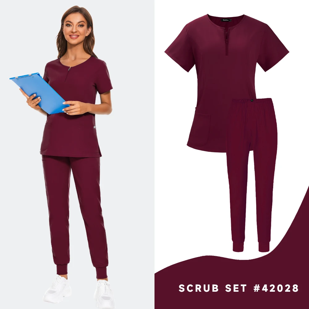 

Hospital Working Fashion Uniform Women Joggers Dentistry Scrubs Set Medical Uniforms Nursing Workwear Wholesale