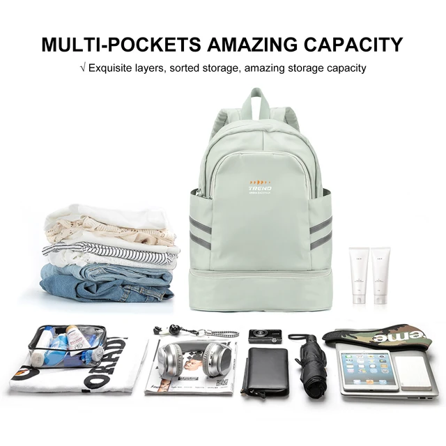 Gym Backpack for Women with Shoes Compartment, Large Women Travel Backpack Waterproof, Sport Swimming Yoga Athletic Backpack 3