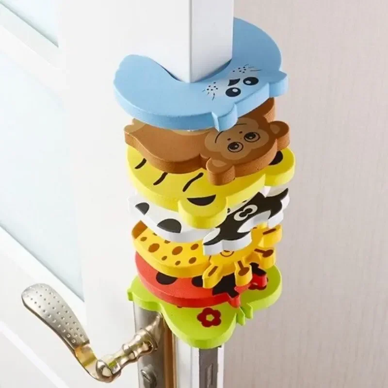 1/7pcs Baby Safety Door Stopper Anti-pinch Hand Cartoon Animal Door Block Thick Child Security Protection Lock Finger Protector