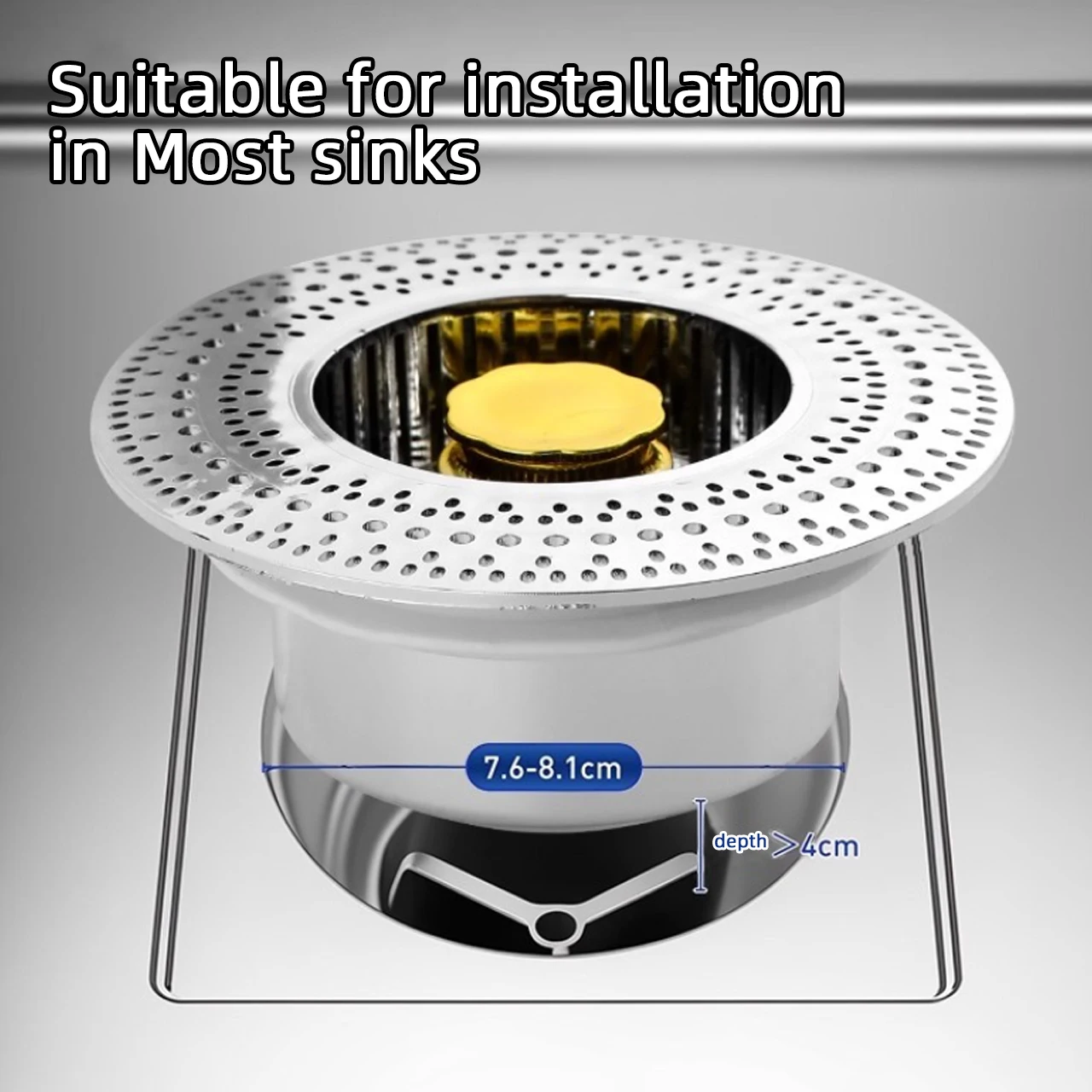 New Pop Up Sink Filter Kitchen Sink Strainer Stopping Blockage Bouncing Core Leak-proof Plug Cover