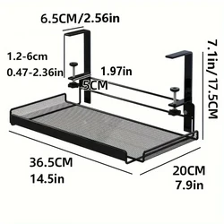 Steel Under Desk Cable Management Tray - No Drill Wire Organizer and Rack (Black Large Size)