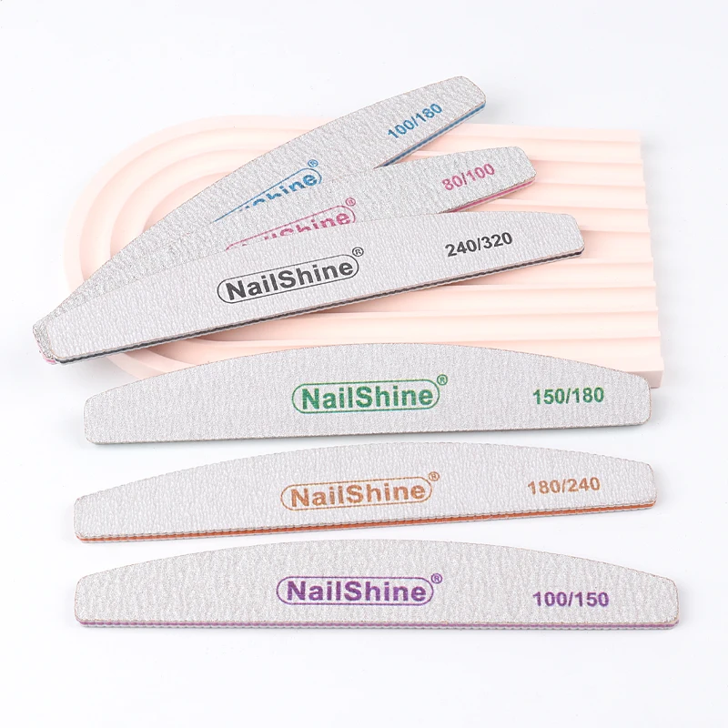 50pcs Acrylic Nail File Strong Sandpaper Nail Buffer Block For Manicure Lime a ongle 80/100/150/180/240/320 Washable Boat Files
