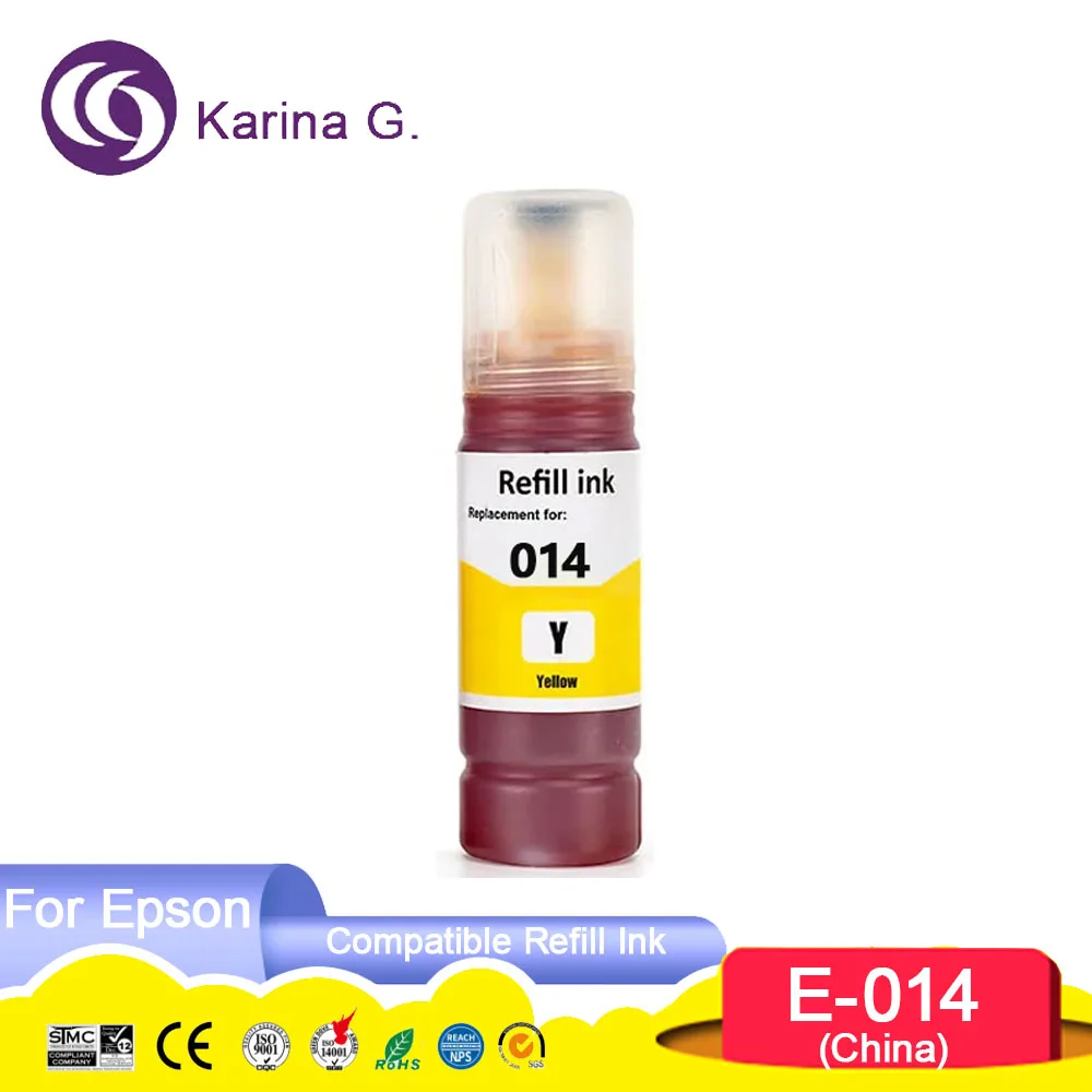 013 014 Premium Compatible Bulk Bottle Water Based Refill Ink for  EcoTank L8168