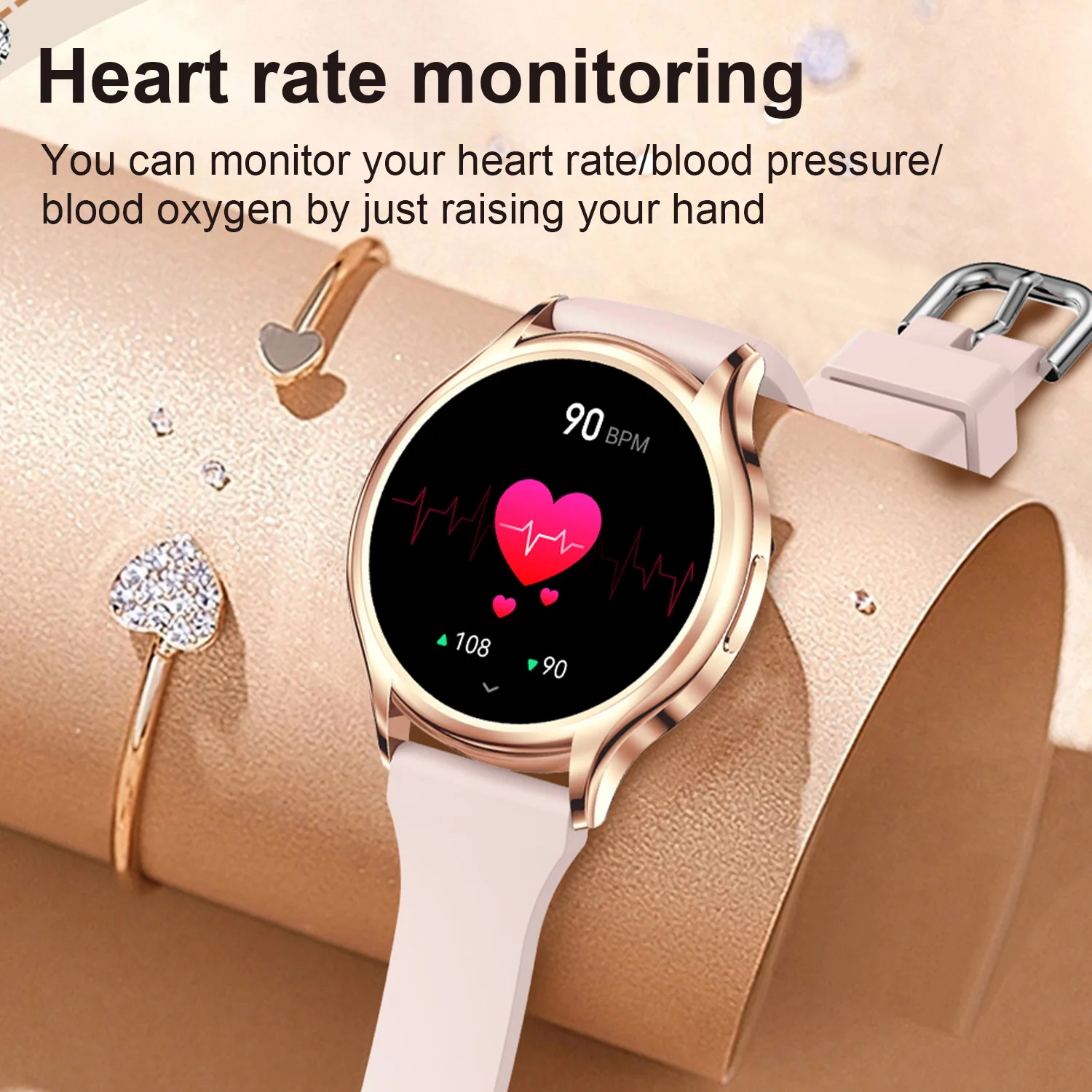 Smart Watch For Women Bluetooth Call Custom Dials Heart Rate Monitor Multi Sport Mode Fitness Tracker Smartwatch For Android Ios, Alina Gadgets