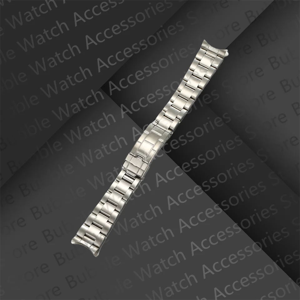 20Mm 316L Stainlee Steel Vintage Grid Buckle Curved End Oyster Watch Band Strap Fit For Rlx 116719 16570 16610 93150