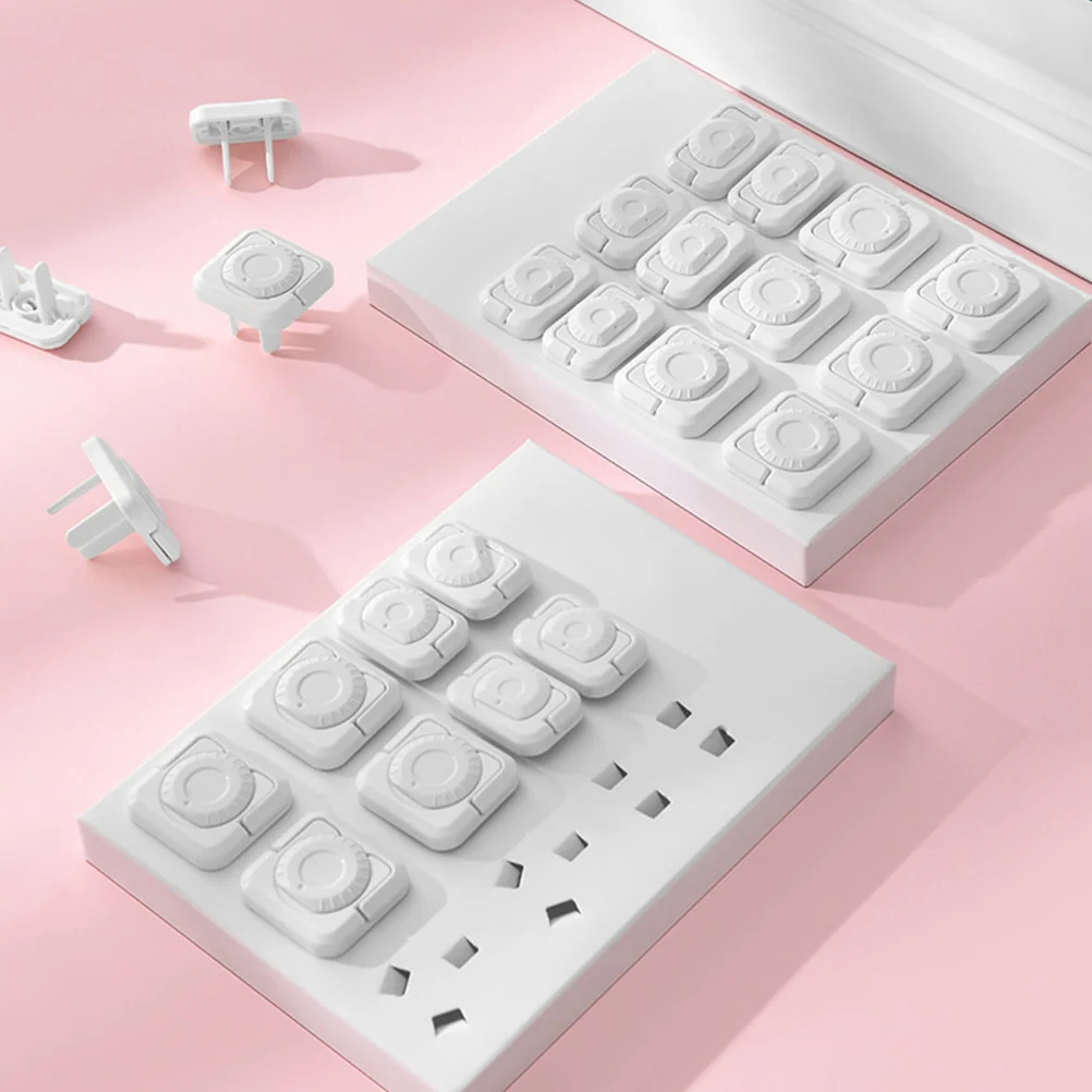 12 Pcs Socket Protection Cover Safety Child Proof Outlet Power Supply Plug Protector Cap Baby Proofing Covers Abs