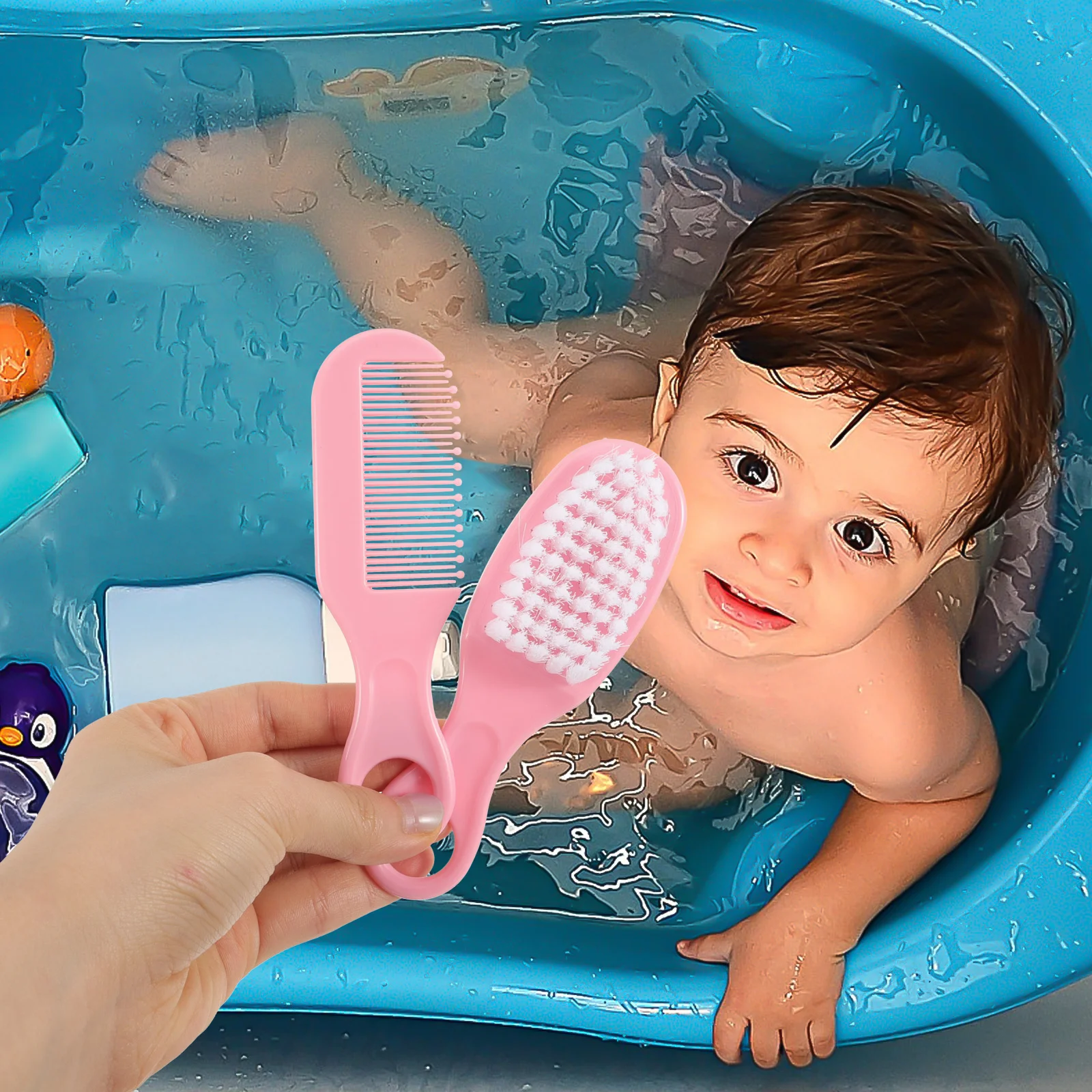 

Baby Grooming Kit Toddler Hair Brush Infant Comb Boy Girl Massage for Body Stuff