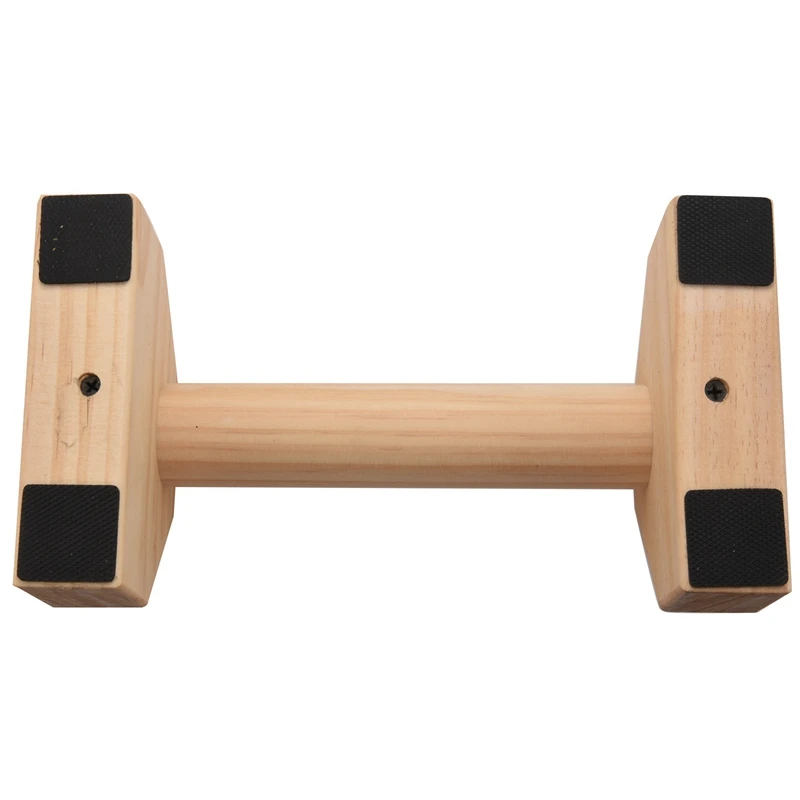 CACI 1 Pair Parallettes Gymnastics Calisthenics Handstand Bar Wooden Fitness Exercise Tools Training Gear Push-Ups Double Rod St