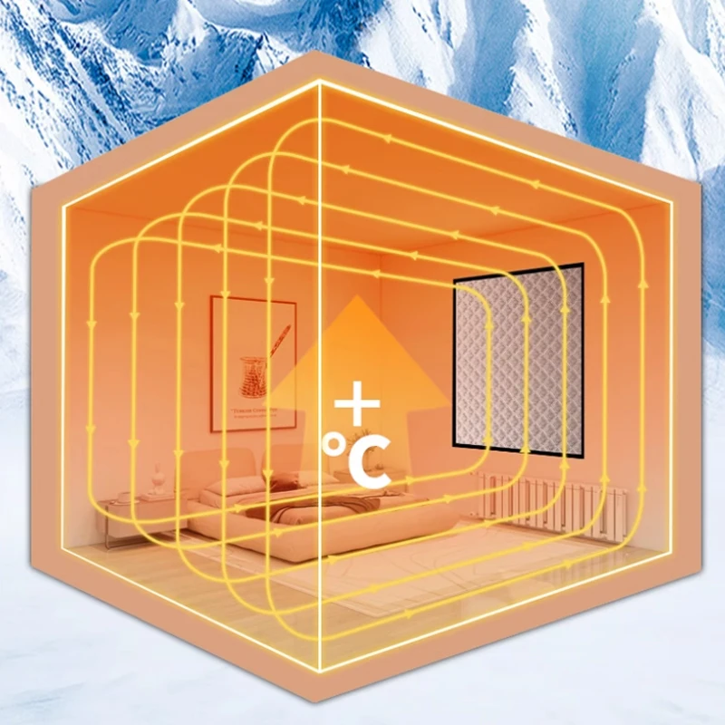 Waterproof Cotton Curtains - Windproof Window Drapes | Thermal Insulation & Frost Resistant Film
