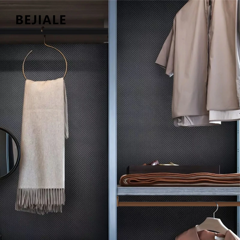 Square Wardrobe Hanging Rod Cabinet Top Loading Side Loading Through Rod Cabinet Anti-slip Silent Horizontal Fixed Seat