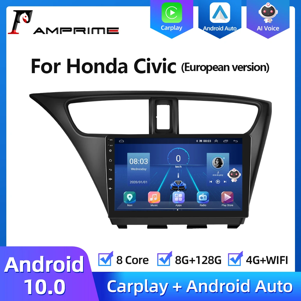 AMPrime reproductor Multimedia con GPS para coche, autorradio estéreo